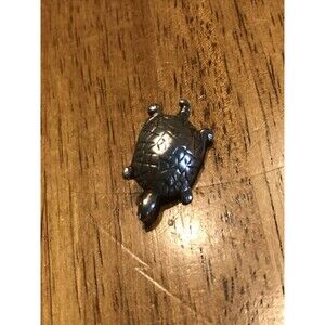 Sterling Silver 925 Turtle Pin Brooch Vintage C-clasp Approx 1”